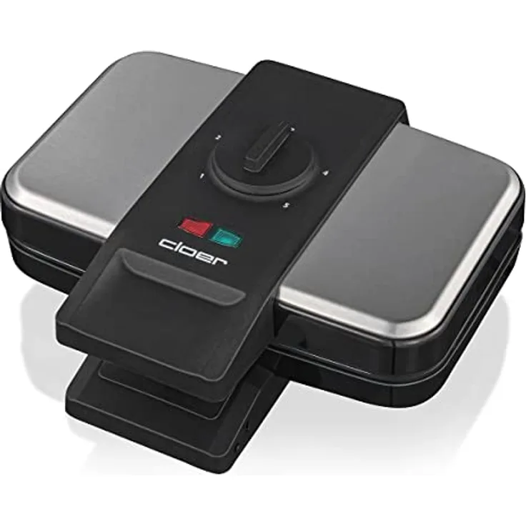 Cloer 1459 Brüsseler Waffeleisen, 1000 W, Backampel, stufenlos wählbarer Bräunungsgrad, schwarz-edelstahl - Preisvergleich