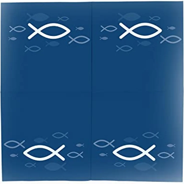 itenga Servietten Papier Fisch 30 x 30 cm, 3-lagig, 40 Stück für Taufe, Kommunion und Konfirmation, blau – Bild 4