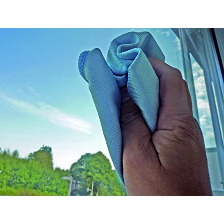 Unger MF40E MicroWipe Lite, Blau, 40cm x 40cm - Mikrofasertuch für streifenfreie Reinigung von glatten Oberflächen – Bild 5
