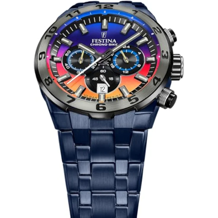 Festina Quarzuhr Chronograph Schwarz/Bunt Special Edition, Herrenuhr mit präzisem Quarzwerk und buntem Zifferblatt – Bild 3