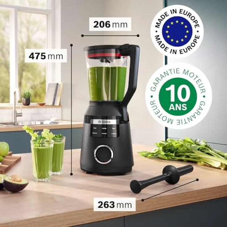 Bosch MMB6652B VitaPower Serie 6, Standmixer in Schwarz, 1800 W, 2-Liter-Becher, 6 automatische Programme – Bild 2