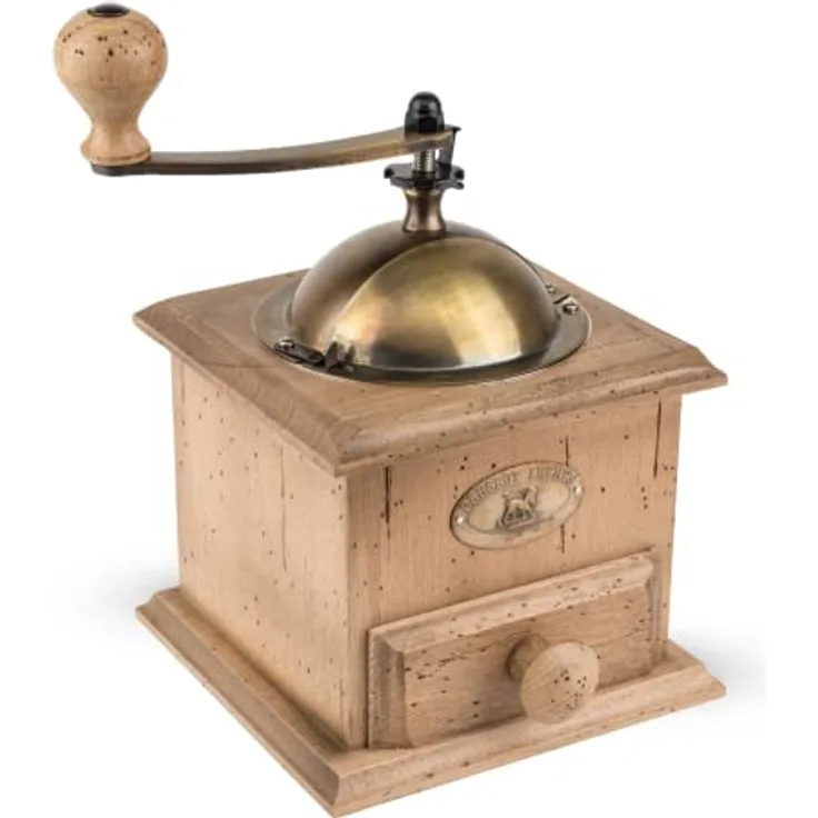 Peugeot Antique AA8 Kaffeemühle, Braun, 21 cm, feines oder grobes mahlen von gerösteten Kaffeebohnen, mit herausnehmbarer Schublade