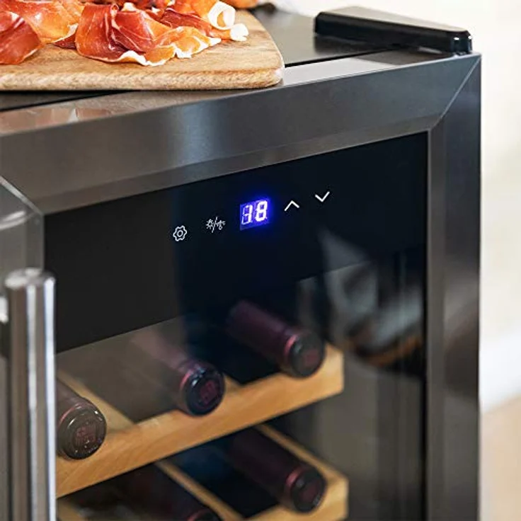 Cecotec Weinkühlschrank GrandSommelier 15000 Inox Compressor. 15 Flaschen mit Kompressor, der eine hohe Leistung garantiert. Einstellbare Temperatur und Touch-Bedienfeld – Bild 5