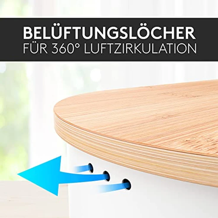 Vezato Brotbox – Nachhaltiger Brotkasten für lange Frische – Extra großer Brotkorb mit Bambusdeckel & Schneidebrett – Nachhaltiger Brotbehälter inkl. Brotsack – Bild 5
