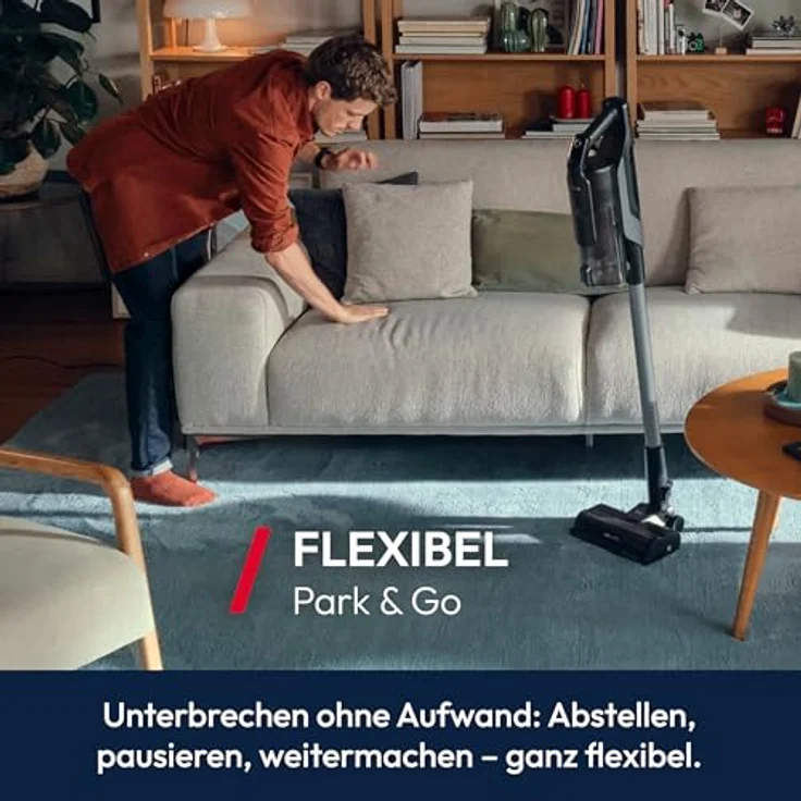 Hoover HF6 Akkustaubsauger [HF610H], kabelloser Hand- und Stielstaubsauger mit 250 AW Saugleistung, bis zu 100 Minuten Laufzeit, Bodensensor und Anti-Twist Bürstenrolle – Bild 8