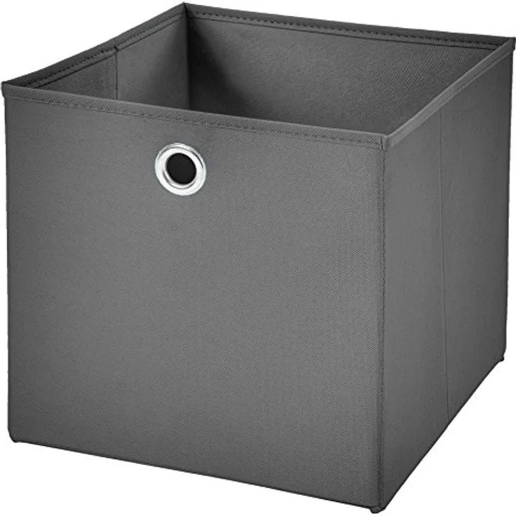 CM3 1 Stück Dunkelgrau Faltbox 32 x 32 x 32 cm Aufbewahrungsbox faltbar – Bild 1