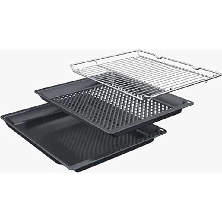 Bosch HBA272BB3 Serie 4 Einbau-Backofen 60 x 60 cm Schwarz mit Pyrolyse-Selbstreinigung LED Touch Control 3D-Heißluft 10 Automatikprogramme – Bild 5