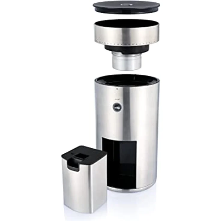 Wilfa SVART UNIFORM Kaffeemühle - 41 Mahlgradstufen - Edelstahl Scheibenmahlwerk - 58mm Flachmahlkopf - AUTO-Abschaltung (silber) – Bild 2