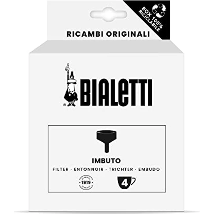 Bialetti Ricambi, Includes 1 Funnel Filter, Compatible with Brikka 4 cups – Bild 1