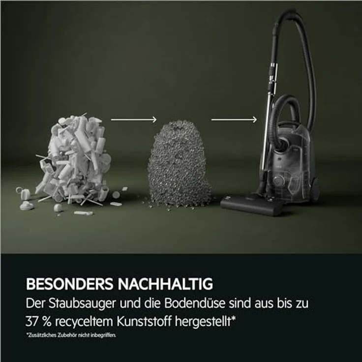 AEG Bodenstaubsauger CLEAN 5000 (AB51C1DB), 750 W, mit Beutel, starke Saugkraft, integriertes Zubehör, neue AllFloor-Bodendüse – Bild 3