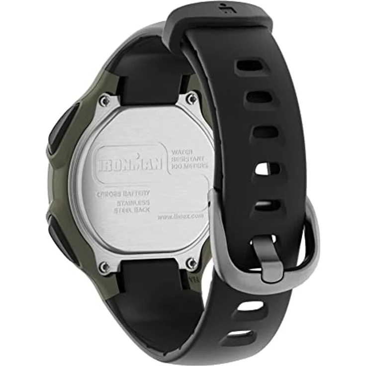 Timex Ironman Classic 38mm, Digitaluhr mit Stoppuhr, Timer und Alarm, schwarzes Kunststoffband – Bild 3
