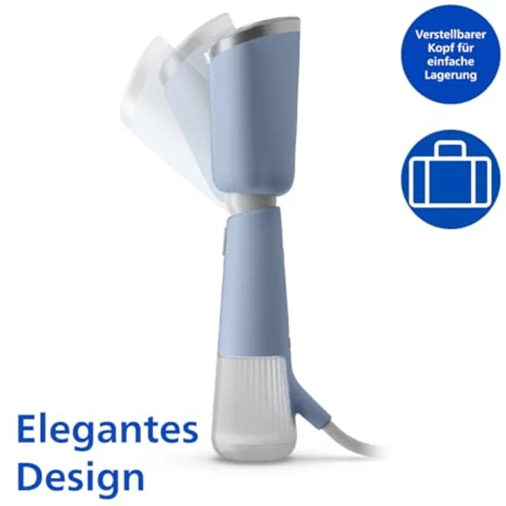 Philips Dampfglätter 5000-Serie - aktiv beheizte Dampfplatte, vertikal und horizontal, himmelblau – Bild 5