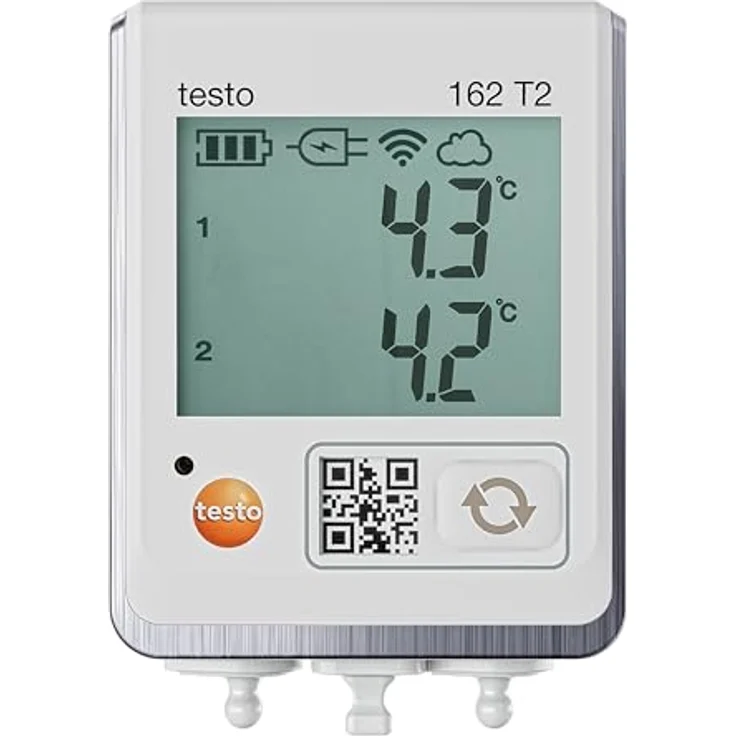 Testo 0572 1629 162 fridge set, Temperatur-Datenlogger -50 bis 150 °C, inklusive Wandhalterung und WLAN-Datenübertragung – Bild 2