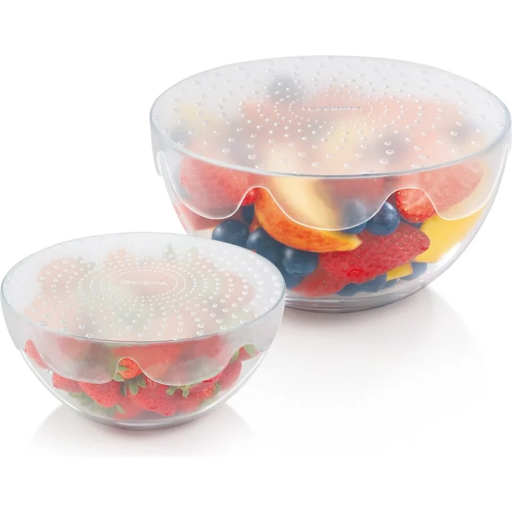 Tescoma Elastische Silikon-Deckel 4FOOD Set mit Ø 17 und 23 cm, flexible und luftdichte Abdeckungen – Bild 1