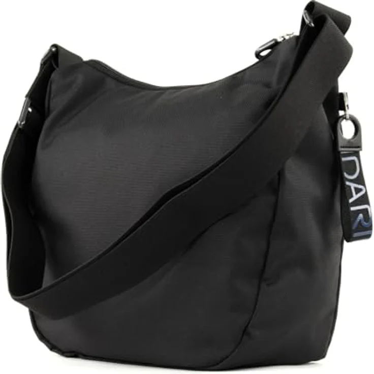 Mandarina Duck Beuteltasche MD20 Hobo QMTV1, sportliche Umhängetasche aus Nylon-Polyester-Mix, schwarz, 31.5 x 12 x 28 cm – Bild 5