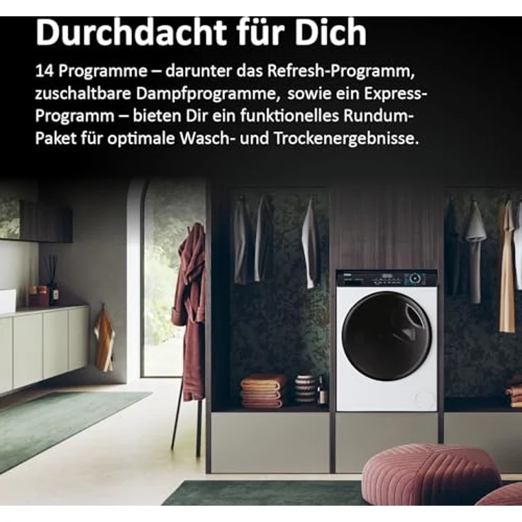 Haier HWD100-B14939 Waschtrockner, innovative I-PRO Serie 3 mit Direct Motion Motor, energieeffizient, schwarz – Bild 4