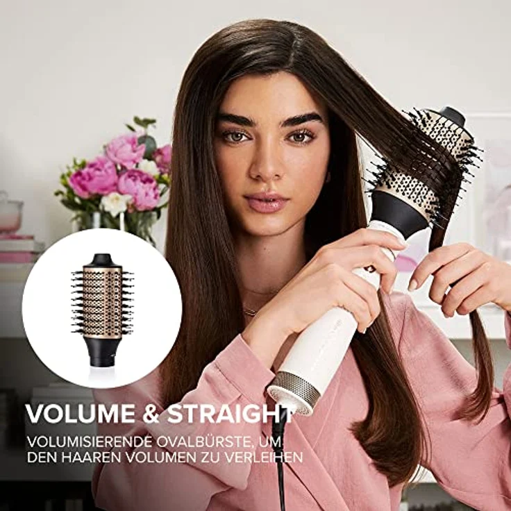 Bellissima Air Wonder, Heißluftbürste, Ionentechnologie, Bürsten mit Keramik- und Keratinbeschichtung, trocknet, verleiht Volumen, 8 Zubehörteile, 1000 W – Bild 5