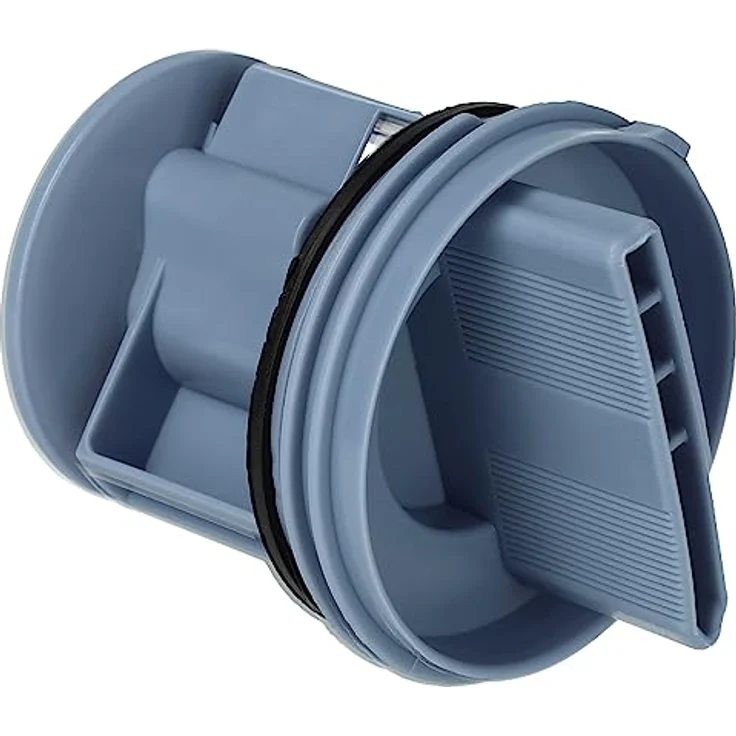 vhbw Flusensieb für Neff Waschmaschinen und Trockner, 6,3 cm Durchmesser mit Dichtungsring, schwarz/blau – Bild 1