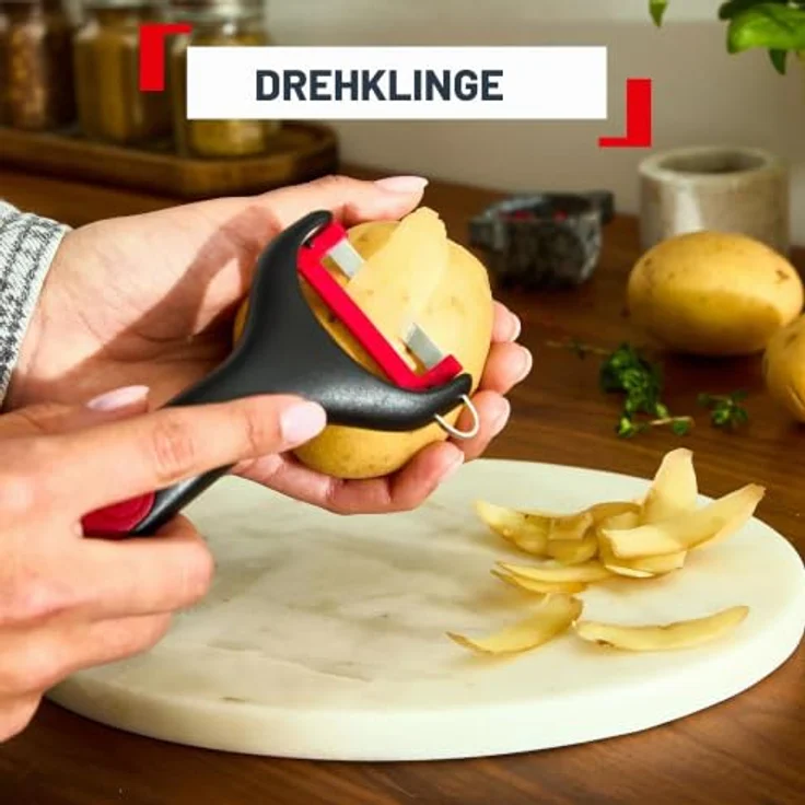 Tefal Ingenio+ Sparschäler K19921 – Ergonomischer Gemüseschäler und Obstschäler, drehbare Klinge, spülmaschinengeeignet, langlebig und robust – Bild 3