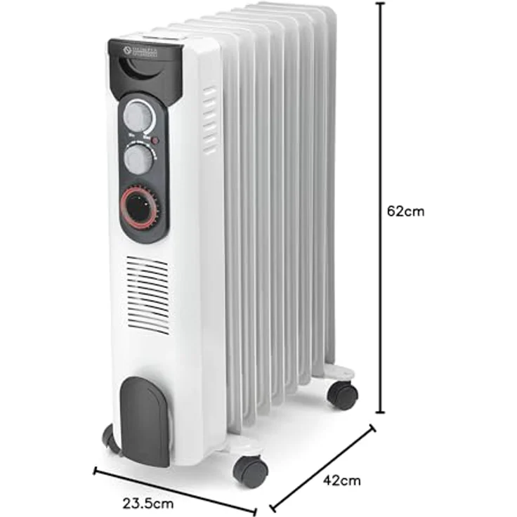 Olimpia Splendid 99617 Caldorad 9TT Ölradiator Elektroheizung 2000 + 400 W mit Turbo und Timer-Funktion, 75 m³, Radiator – Bild 6