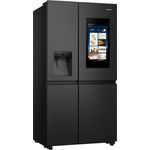 Hisense RS9P628GPFE, Side-by-Side Kühl-Gefrier-Kombination mit 21-Zoll Smartscreen, Eis- und Wasserspender, ConnectLife Hub und Fotowand-Funktion