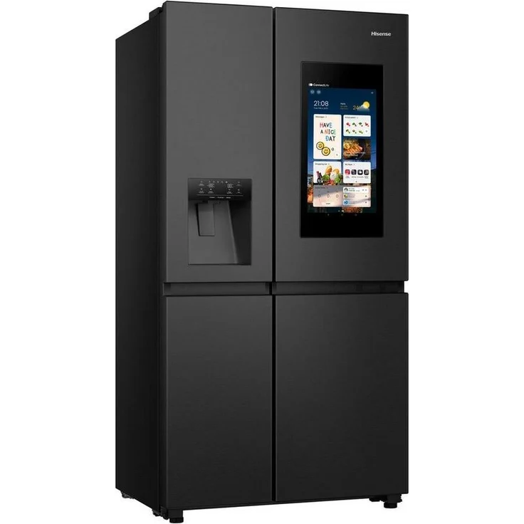 Hisense RS9P628GPFE, Side-by-Side Kühl-Gefrier-Kombination mit 21-Zoll Smartscreen, Eis- und Wasserspender, ConnectLife Hub und Fotowand-Funktion – Bild 1