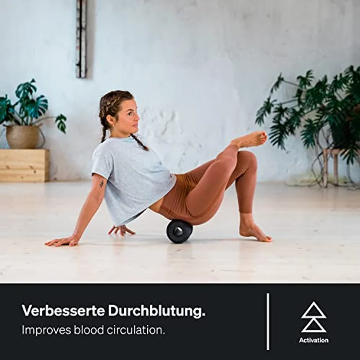 Blackroll Faszienrolle Twin, Massagegerät für Rückenmassage, Carbon-Optik, Schwarz – Bild 6