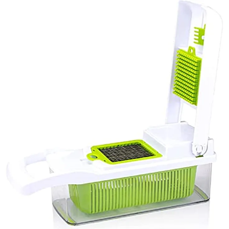 alpina Schneidemaschine - 14 Teile - Kitchen Aid mit Sieb und Eiweißfilter - Weiß/Grün