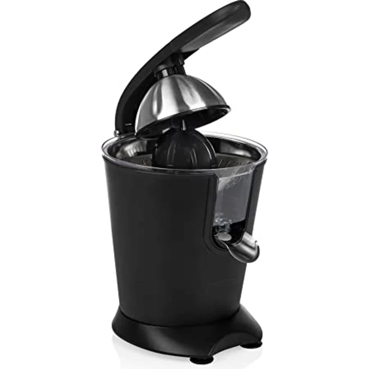 Princess Black Steel Zitruspresse - professioneller Hebelarm, 160 Watt, Antirutschfüße, Universalaufsatz für Zitrusfrüchte, Fließstopfunktion, 120 U-min, 201853 – Bild 6