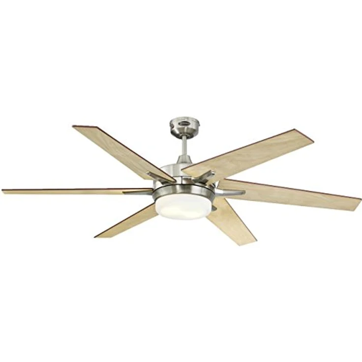 Westinghouse Lighting Westinghouse Cayuga 7207740 Deckenventilator, A++ to E, Metall, E27, gebürstetes nickel, 152 x 152 x 43 cm – Bild 3