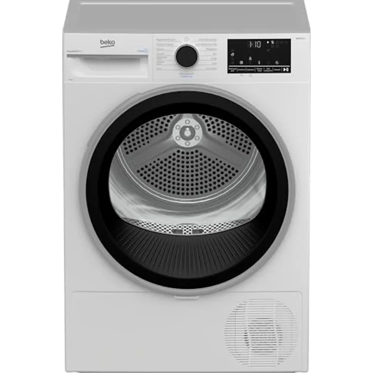 Beko B5T68219 Wäschetrockner, 8 kg, Wärmepumpentrockner mit 15 Programmen, Kondenstrockner, Aquawave Schontrommel, Säulenfähig, Weiß
