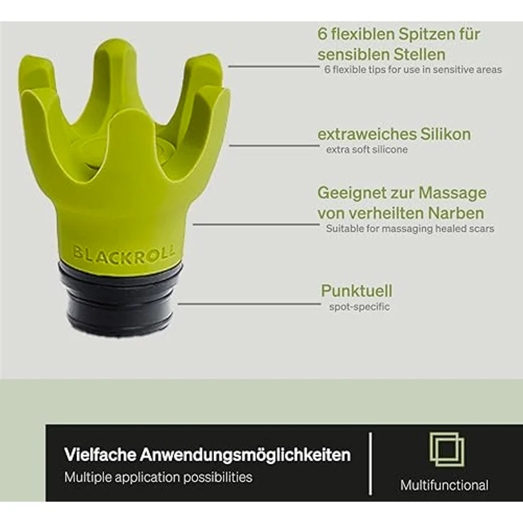 BLACKROLL® SOFT PEAKS, FASCIA GUN Aufsatz für sensitive Massage an Kopf, Kiefer und Gelenken, aus extraweichem Silikon – Bild 2