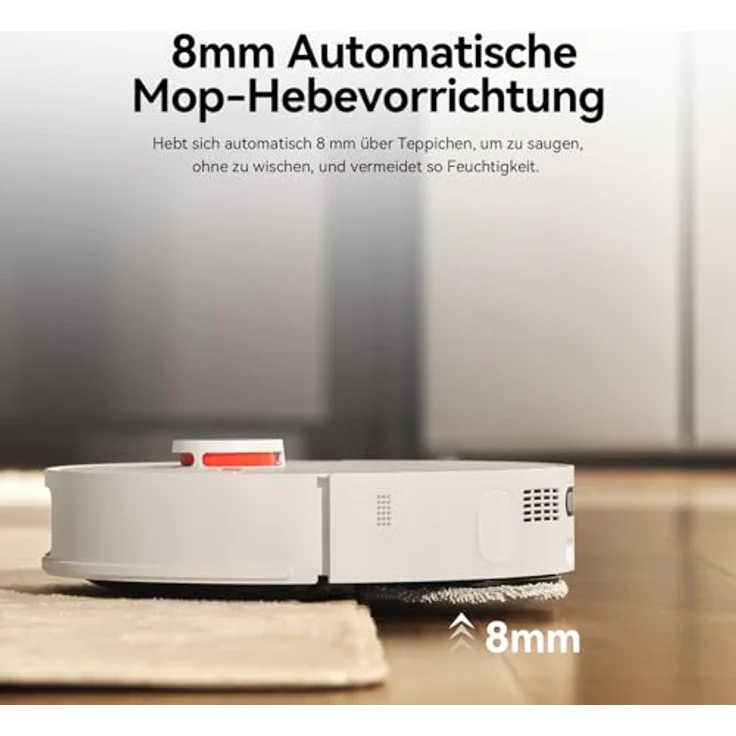 JONR T5 Pro Saugroboter, 8000Pa mit Wischfunktion, selbstreinigendem Mopp und automatischer Wischmopp-Wäsche, Weiß – Bild 4