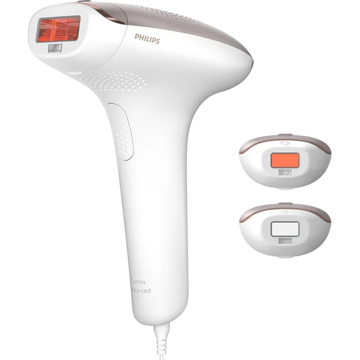 Philips Lumea Advanced SC1998/00, IPL Gerät zur Haarentfernung mit Lichtimpulstechnologie, 5 Intensitätsstufen, netto- und akkubetrieben, inkl. Reinigungsset und Aufsätzen für Gesicht und Körper