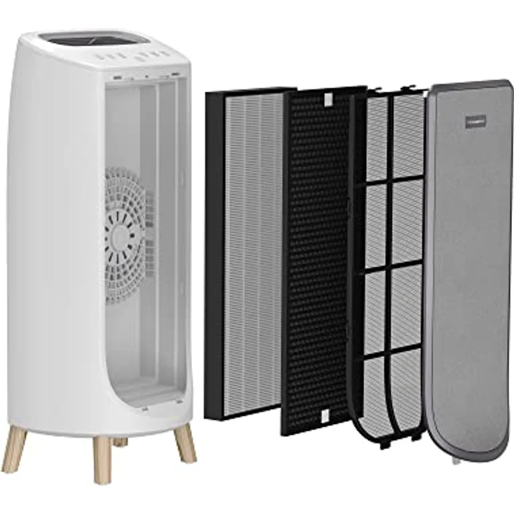 Rowenta PU6180 Intense Pure Air Home Luftreiniger | HEPA-Luftfilterung | filtert Formaldehyd | CADR 360 m3/h | Reine Luft-App | 4 automatische Modi | weniger als 32 dB(A) | Weiß/Textilfinish – Bild 3