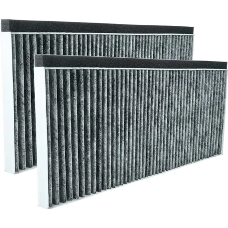 vhbw Aktivkohlefilter für Neff Dunstabzugshauben D46ED22N0B, D46ED22X0, D46BR2N0B, D46ED22X1, D46BR22X1 - 2er Set, 45,5 x 20,0 x 2,3 cm, effektive Geruchsfilterung – Bild 1