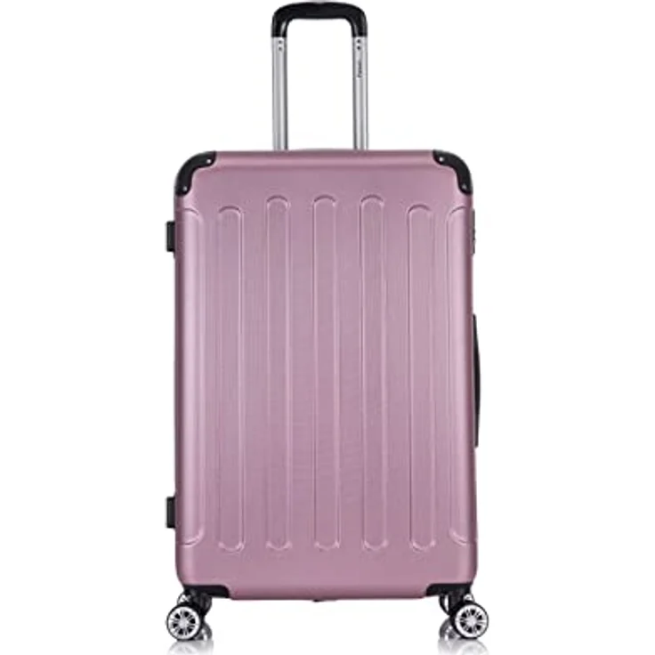 Flexot® Flex-2045 Koffer XL, Rosa Zwillingsrollen Hartschale - Leicht & stabil, elastische Oberfläche, 16 Farben zur Auswahl – Bild 1