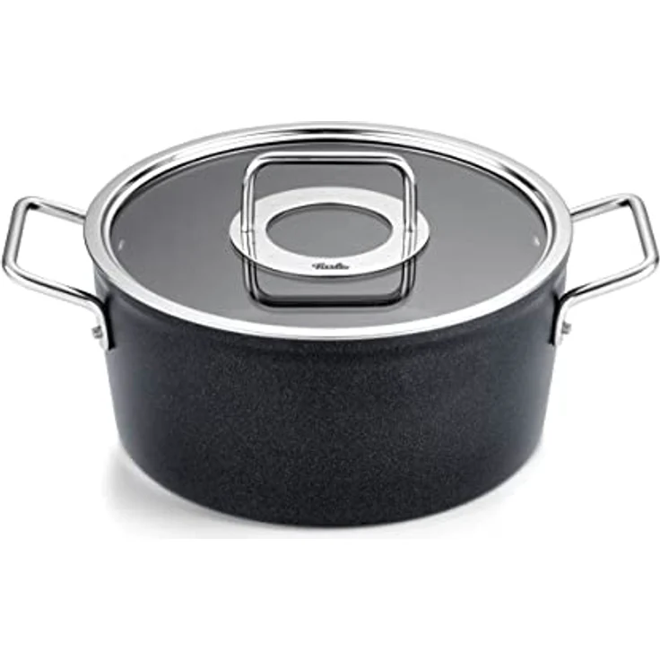 Fissler Adamant Aluminium-Kochtopf (Ø 24 cm, 4,9L) mit Glas-Deckel, antihaftend - Induktion, Anthrazit – Bild 1