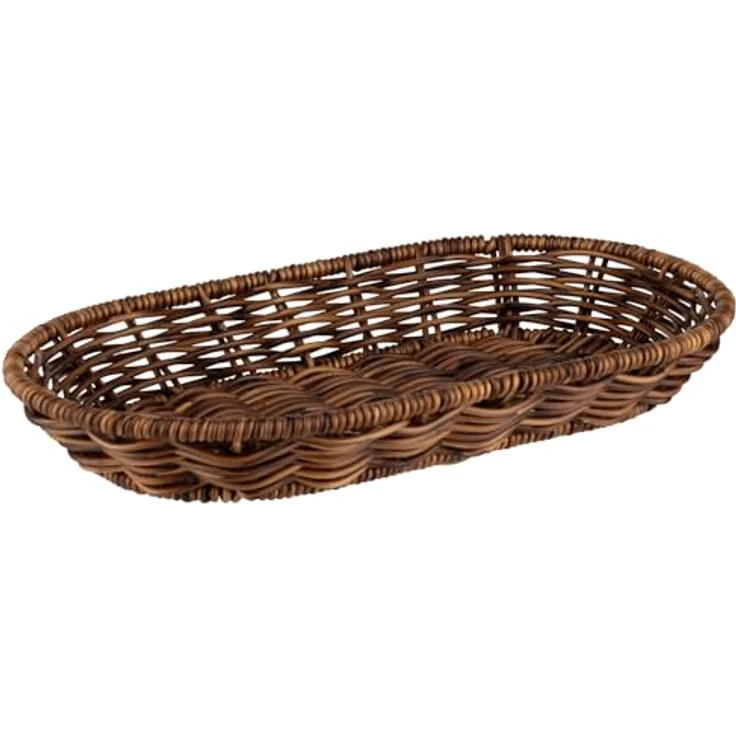 APS Brotkorb oval „COVE“, 28 x 16 cm, Höhe 4 cm, beige, aus Polypropylen, stapelbar und spülmaschinengeeignet – Bild 1