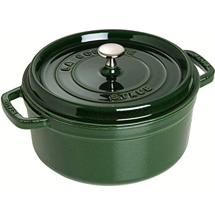 STAUB Gusseisen Bräter-Cocotte, mit Dämpfeinsatz, rund 26 cm, 5,2 L, basilikum - grün – Bild 4