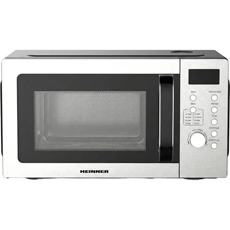 Heinner HMW-D2060SS Mikrowelle 20 L, 700 W mit Grillfunktion, mechanische Steuerung, Edelstahl – Bild 1