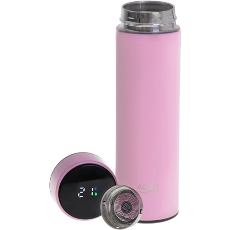 ADLER EUROPE AD4506P Thermobecher, Edelstahl, 473ml, Temperaturanzeige, heiß bis 8 Stunden, kalt bis 12 Stunden, mit Kaffeeseparator und doppelter Vakuumwand – Bild 4