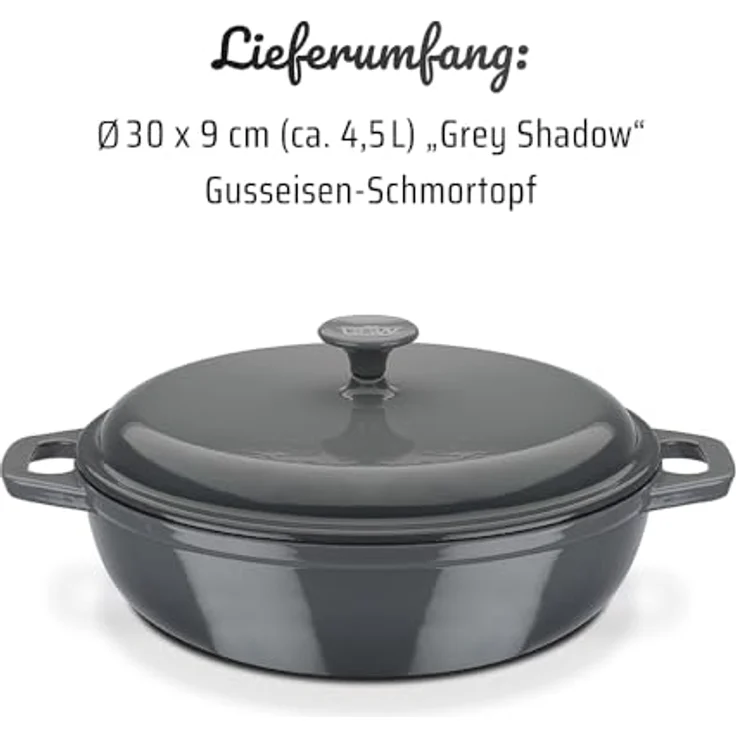 GSW Schmortopf »grey«, Gusseisen, (1-tlg), Induktion – Bild 8