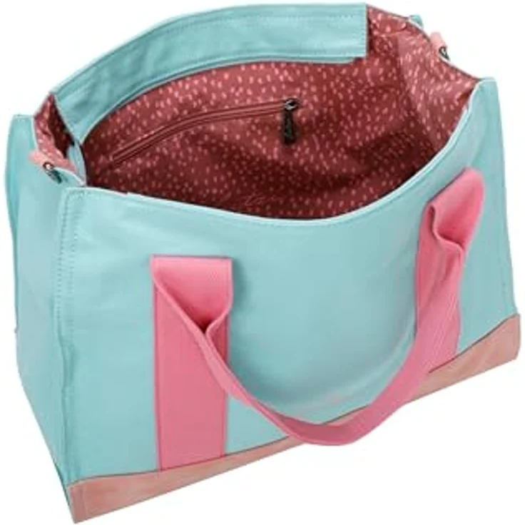 Fritzi aus Preußen Handtasche, große Canvas Tasche 40 cm, abnehmbarer Schulterriemen, Türkis – Bild 6