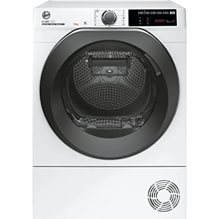 Hoover H-DRY 500 Wärmepumpentrockner 9 kg, hOn-App Connected, AquaVision, Edelstahltrommel, dunkelgraue Tür, weiß – Bild 2