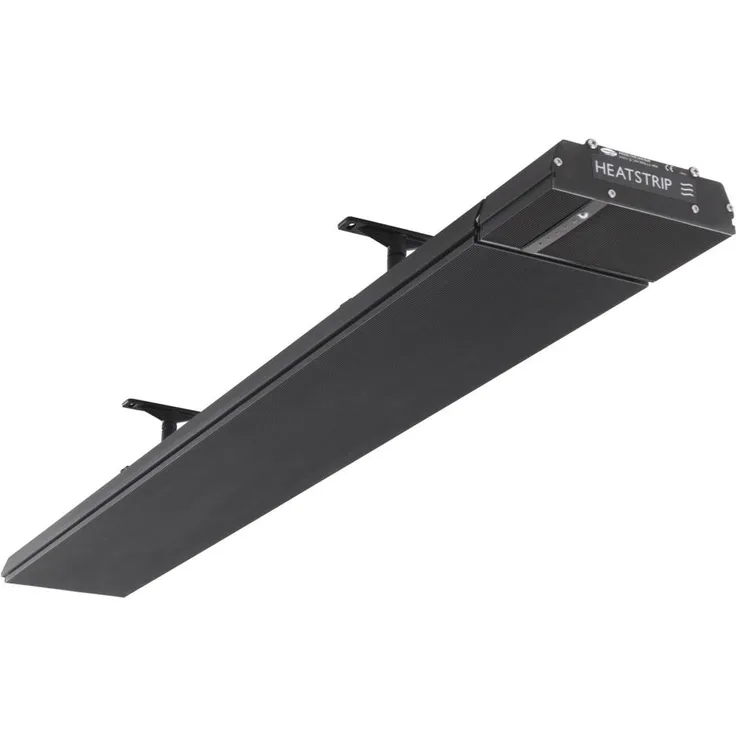 HEATSTRIP Design 2400 Watt Elektroheizer Heizstrahler mit Fernbedienung, Schwarz, IP55 wasserfest