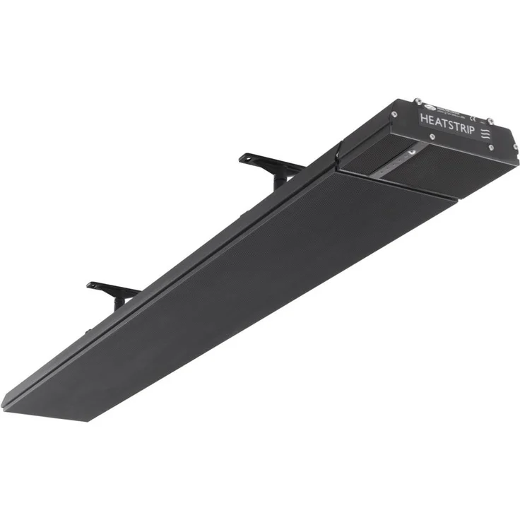 HEATSTRIP Design 2400 Watt Elektroheizer Heizstrahler mit Fernbedienung, Schwarz, IP55 wasserfest