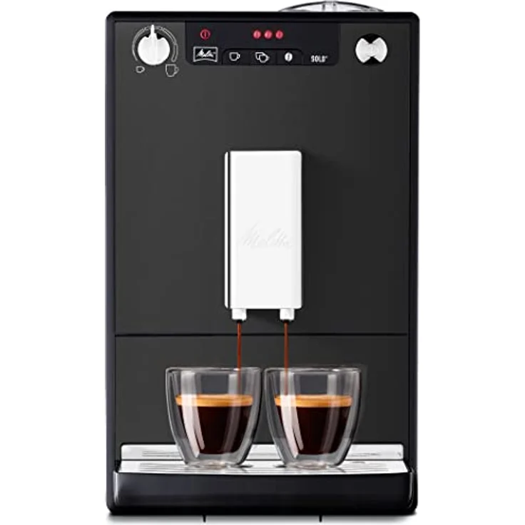 Melitta Solo Kaffeevollautomat (Exzellenter Kaffee-Genuss dank Vorbrühfunktion und herausnehmbarer Brühgruppe) 1,2 l, E 950-444 frosted, Matt Schwarz – Bild 1