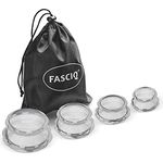 FASCIQ | Silikon-Massagecups Set Gegen Anti-Cellulite & Anti-Aging, Schröpftherapie | Hochwertige Silikone Cuppings | Silikon Vakuumsauger zur Schmerzlinderung | Farbe: neutral