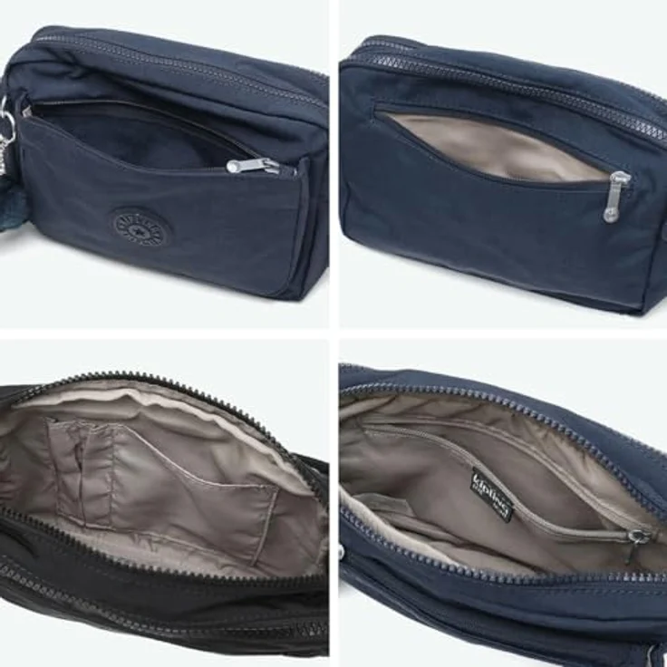 Kipling Basic Abanu M, Umhängetasche 24 cm aus robustem Material, grau mit verstellbarem Schultergurt und Seitentaschen – Bild 6